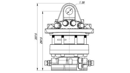 HYDRAULINEN KIERTO 6000/3000 KG FLANSSILLA