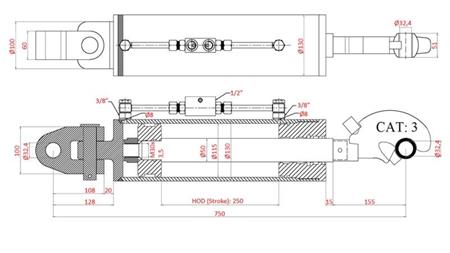 HYDRAULICZNY ŚCISK SPECJALNY - KLASA 4 115/50-250 (90-250HP)(32.4mm)