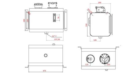 METAL RESERVOIR TOP 40 Lit 320x290x475mm