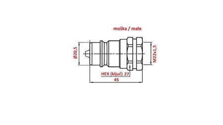 NOPEA LIITIN TRAKTORI UROS M22x1.5