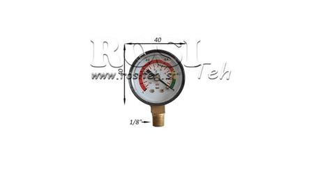MEDIDOR DE VACÍO PARA FILTRO HIDRÁULICO -1 - 0 BAR - 1/8