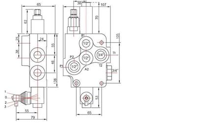 HYDRAULINEN VENTTIILI 1xP80 KELLUVANA