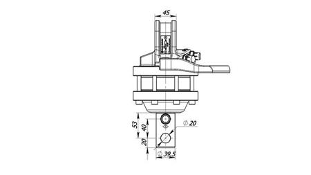OBROTOWY HYDRAULICZNY 1000/500 KG Z OSIĄ