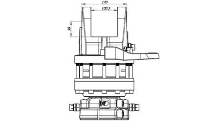 HYDRAULINEN KIERTO 16000/8000 KG FLANSSILLA
