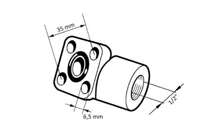 PUTKILIITOS 1/2 - SUORA FLANSSI BOSCH fi 35