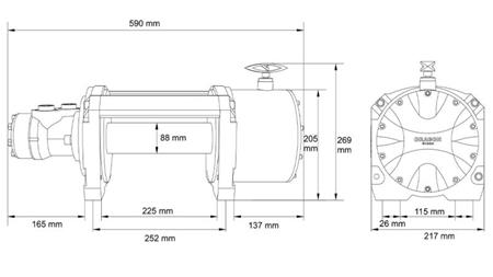 MORDAZA HIDRÁULICA DWHI 16000 HD - 7257 kg
