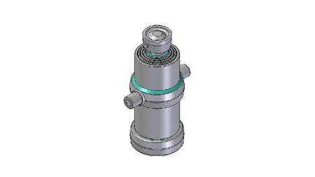 4071S -TELESCOPISK CYLINDER STANDARD/KUGLE 4 TRIN SLAG 970 DIAMETER 170