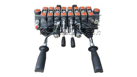 HYDRAULINEN VENTTIILI HIAB 8xPC70 2x JOYSTICK - SÄHKÖOHJAUS 12V