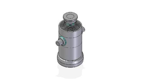 7033S -CYLINDER TELESCOPICZNY STANDARD/BALL 7 ETAPÓW SKOK 2272 ŚREDNICA 240
