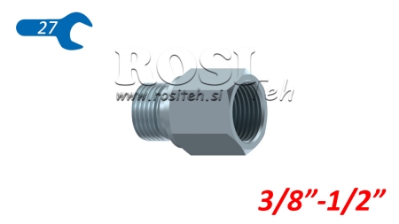 ADAPTER HYDRAULICZNY MĘSKI-KOBIECY 3/8-1/2