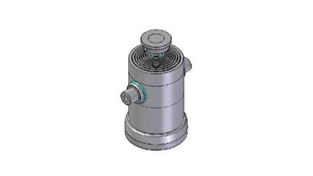 8033S -CYLINDER TELESKOPOWY STANDARD/KULKA 8 ETAPÓW SKOKU 2540 ŚREDNICA 270