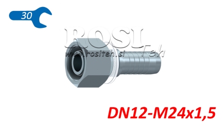 POŁĄCZENIE HYDRAULICZNE DKOS 16 S ŻEŃSKIE DN12-M24X1,5