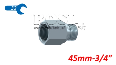ADAPTER HYDRAULICZNY WYDŁUŻONY MĘSKI-KOBIECY 3/4