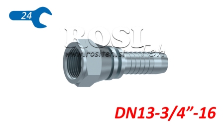 POŁĄCZENIE HYDRAULICZNE DKJ JIC74° ŻEŃSKIE DN13-3/4”-16