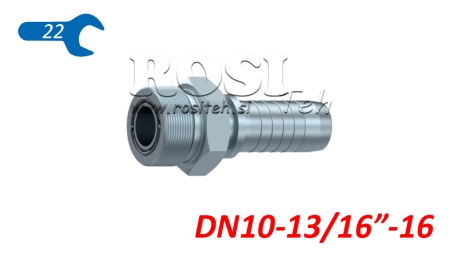 POŁĄCZENIE HYDRAULICZNE AGORFS MĘSKIE DN10-13/16-16