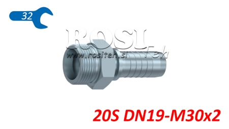 POŁĄCZENIE HYDRAULICZNE CES 20 Z MĘSKIM DN19-M30X2
