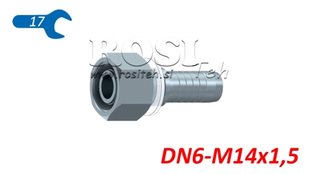 POŁĄCZENIE HYDRAULICZNE DKOS 6 Z ŻEŃSKIM DN6-M14X1,5