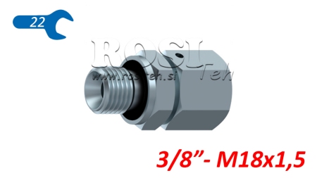 HIDRAULICZNY DWUWIERTNIK UVOJNI VIJAČNI SPOJ AOVR ED BSP3/8 - M18X1,5