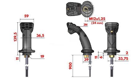 DALJINSKA ROČICA JOYSTICK - 3 TIPKE
