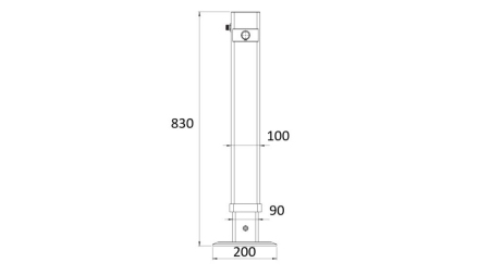 HYDRAULICZNA NOGA DWUFAZOWA 540mm - 2.800kg