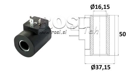 CEWKA ELEKTROMAGNETYCZNA 24V DC - SAE10 - fi 16.15mm-50mm 26W