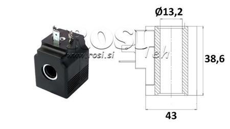 CEWKA ELEKTROMAGNETYCZNA 24V DC - SAE08 - fi 13.2mm-38.6mm 22W