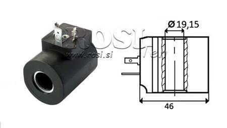 ELEKTROMAGNETTINEN KELA 12V DC - M19-12DN - fi 19.15mm-56mm 33W IP65