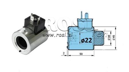 CEWKA ELEKTROMAGNETYCZNA 24V DC DLA ZAWORU CETOP - fi 30mm-53mm 29W