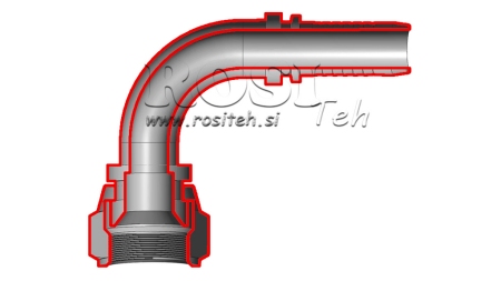 POŁĄCZENIE HYDRAULICZNE DKJ JIC74° ŻEŃSKIE KĄTOWE 90° DN32-1 7/8-12