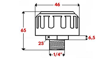 METALOWA ZATKA Z WENTYLEM 1/4''
