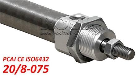 CYLINDER PNEUMATYCZNY PCAI 20/8-075 CE ISO6432
