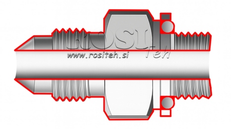 REDUKTOR HYDRAULICZNY 1 3/16 JIC74°-3/4 GAZ