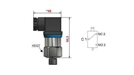 WYŁĄCZNIK CIŚNIENIA HYDRAULICZNEGO F3 10-100 BAR (MAX.300BAR)