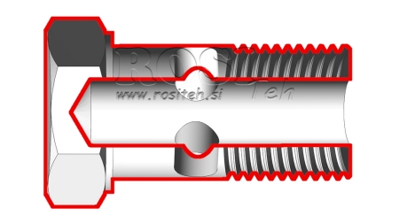 HYDRAULICZNY HOLLOW BOLT M22X1,5