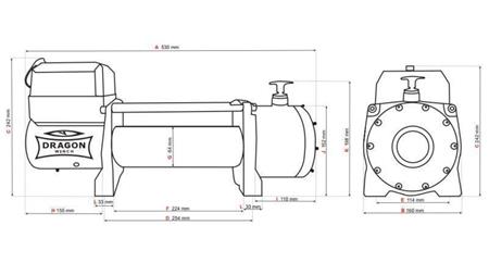 Wciągarka elektryczna 24 V DWM 13000 HD - 5897 kg