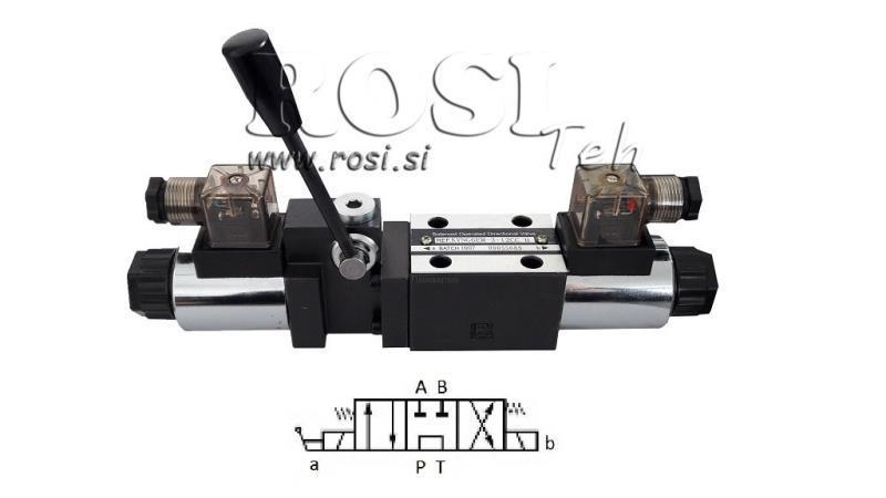 RĘCZNY I ELEKTROMAGNETYCZNY ZAWÓR HYDRAULICZNY CETOP 12/24/230V N2