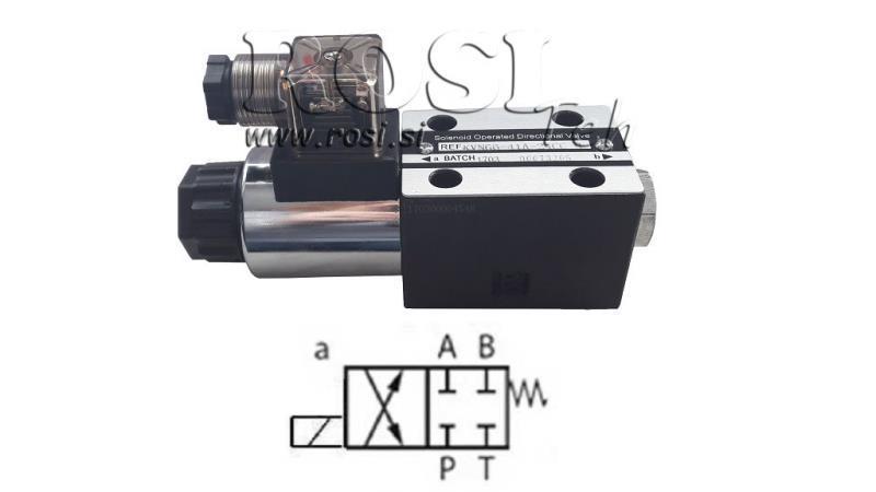 HYDRAULICZNY ZAWÓR ELEKTROMAGNETYCZNY CETOP 3 12/24/230V 1A