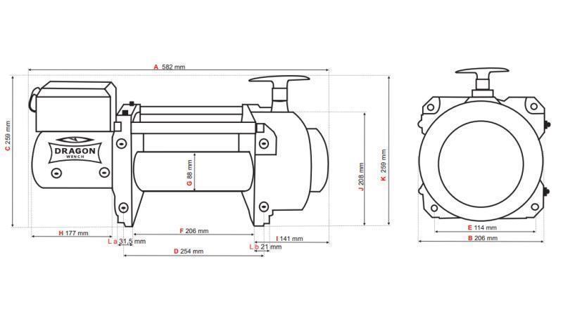 GARRAFA ELÉCTRICA DE 24 V DWT 18000 HD - 8165 kg