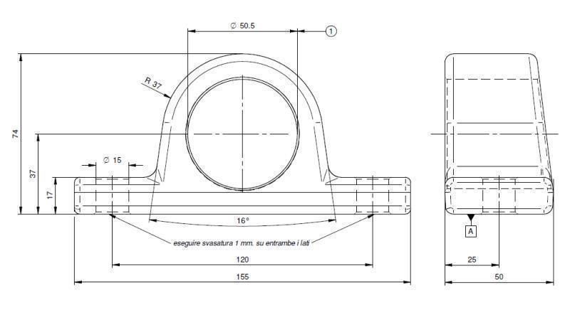 TELESCOPISK CYLINDER HOLDER FI50