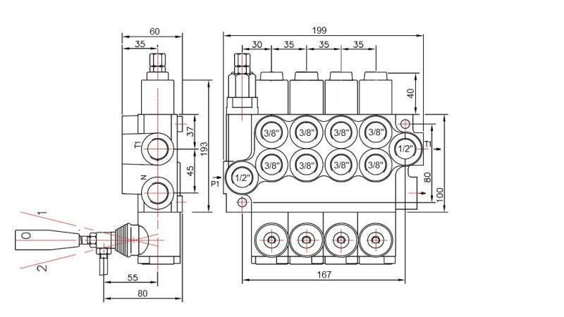 ZAWÓR HYDRAULICZNY 4xP40