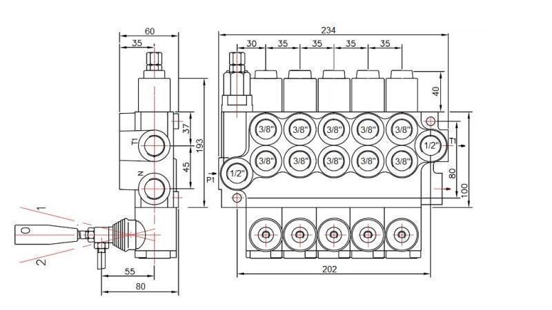 ZAWÓR HYDRAULICZNY 5xP40