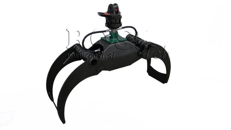 ŁAPA LEŚNA LG1500 kg - 1320 mm ROTATOR 4500/2500 KG Z OSIĄ